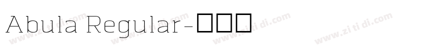Abula Regular字体转换